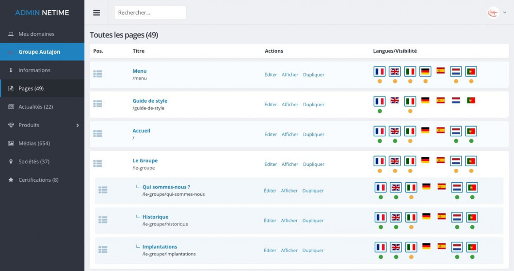 Autajon : Une administration simple et intuitive