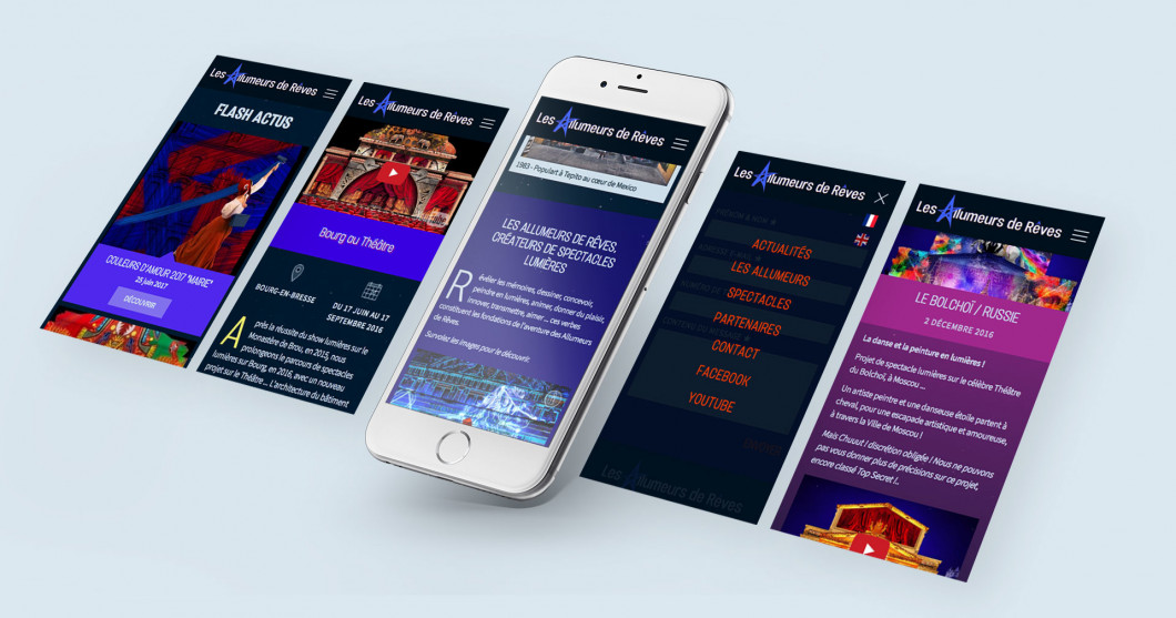 Les Allumeurs de Rêves : Un site adaptatif sur tous les appareils