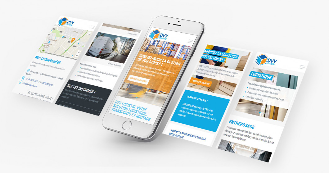 DVV Logistic : Un site adaptatif sur tous les appareils