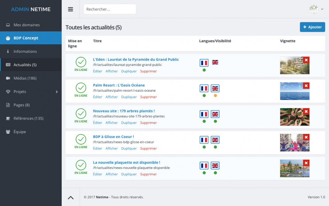 BDP Concept : Une administration simple et multilingue